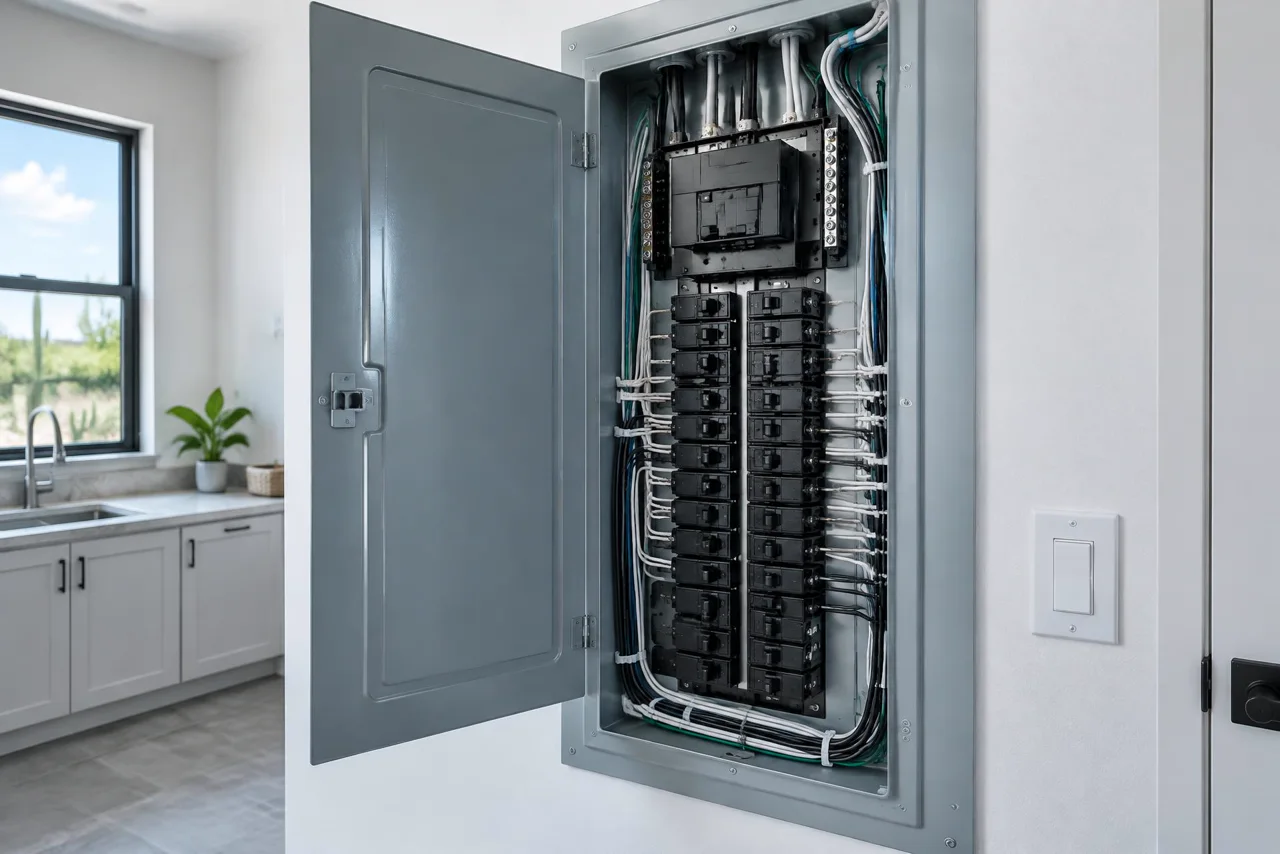 Illustrative modern smart electrical panel